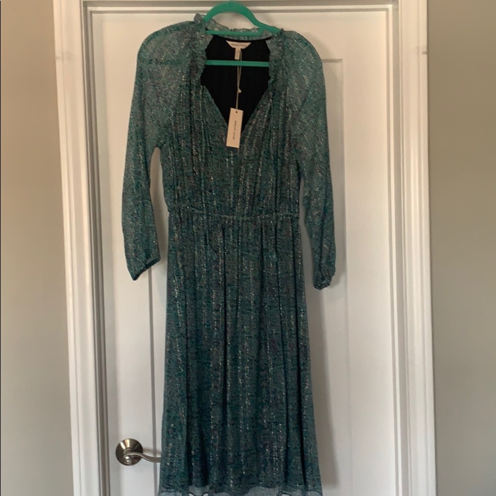 Rebecca Taylor NWT floral shimmery dress size 8